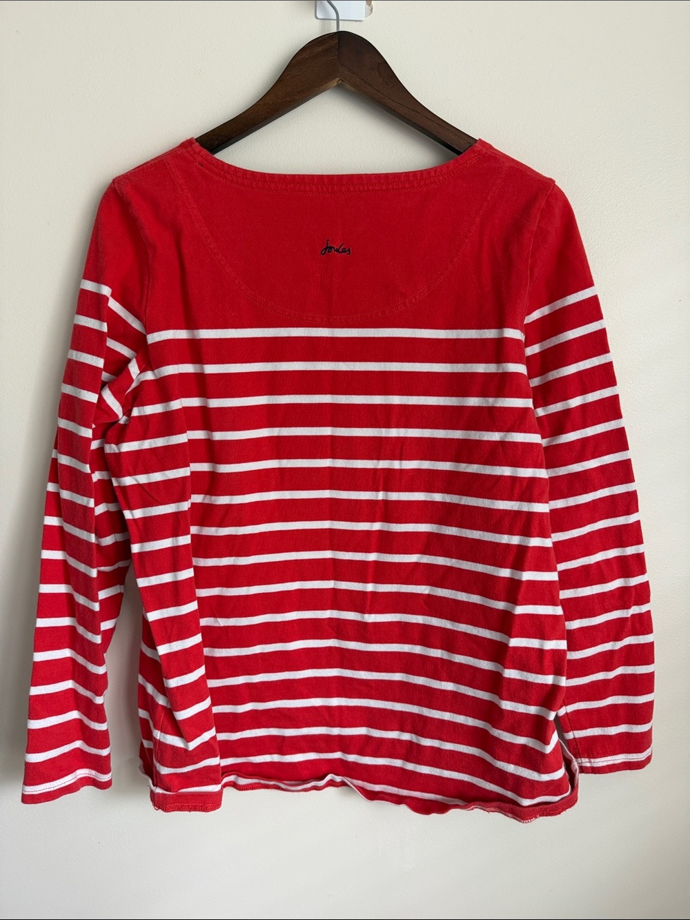 Joules Red & White Striped Long-Sleeve Tee with Dachshund Embroidery - Picture 10 of 10